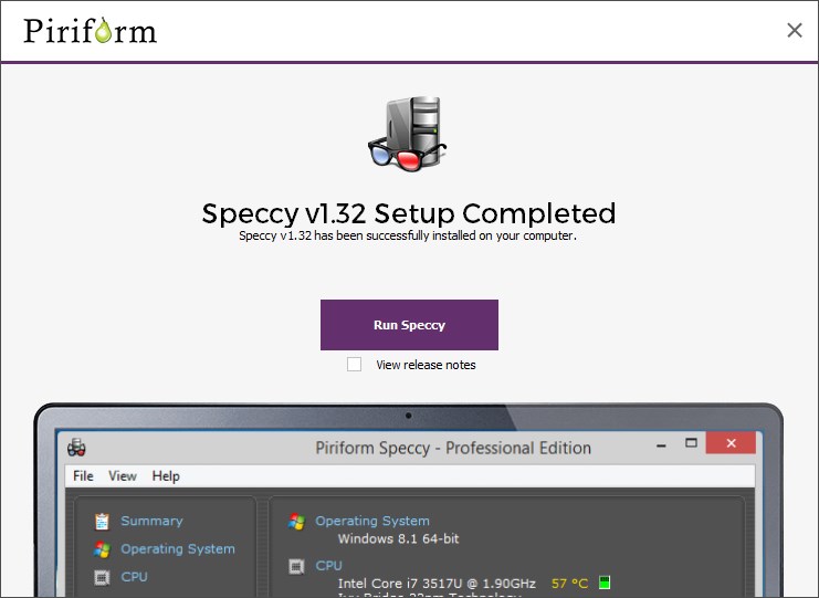 Speccyをインストールする